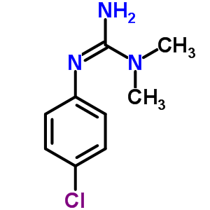 n-(4-氯苯基)-N,N-二甲基-胍结构式_13636-26-5结构式