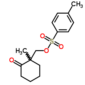 2-甲基-2-[(4-甲基苯基)磺酰氧基甲基]-1-环己酮结构式_13756-93-9结构式