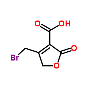 4-(溴甲基)-2,5-二氢-2-氧代-3-呋喃羧酸结构式_13830-90-5结构式