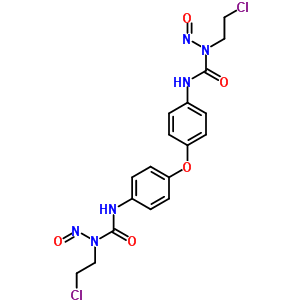 1,1-(氧基二-p-亚苯基)双[3-(2-氯乙基)-3-亚硝基-脲结构式_13907-63-6结构式