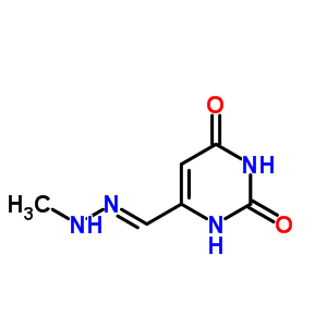 6-[(Z)-(甲基肼基)甲基]-1H-嘧啶-2,4-二酮结构式_14161-01-4结构式