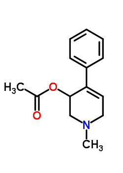 1,2,3,6-四氢-1-甲基-4-苯基-3-羟基吡啶-3-乙酸酯结构式_14164-56-8结构式