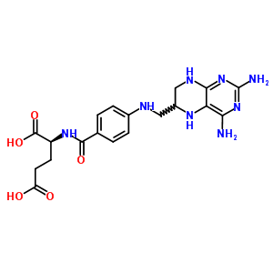 (9CI)-N-[4-[[(2,4-二氨基-1,5,6,7-四氢-6-蝶啶)甲基]氨基]苯甲酰基]-L-谷氨酸结构式_14231-41-5结构式