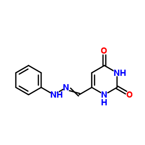 1,2,3,6-四氢-2,6-二氧代-4-嘧啶羧醛 4-(2-苯肼酮)结构式_14304-71-3结构式