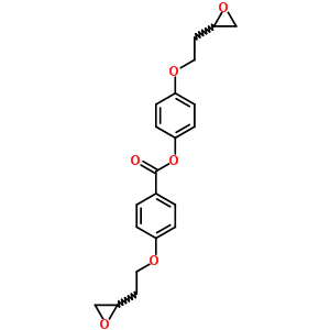 4-(2-(环氧乙烷-2-基)乙氧基)苯基 4-(2-(环氧乙烷-2-基)乙氧基)苯甲酸结构式_146063-25-4结构式