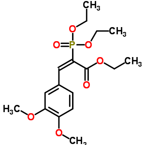 2-(二乙氧基膦)-3-(3,4-二甲氧基苯基)-2-丙酸乙酯结构式_14656-26-9结构式