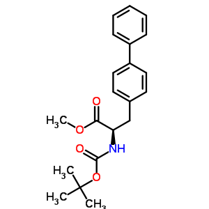 N-叔丁基氧基羰基-氨基-4,4-联苯-R-丙氨酸甲酯结构式_149818-98-4结构式
