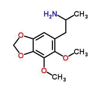 1-(6,7-二甲氧基苯并[d][1,3]二氧代l-5-基)丙烷-2-胺结构式_15183-26-3结构式