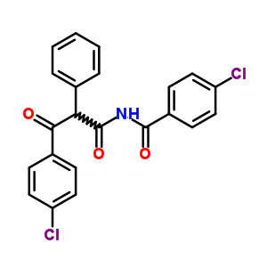 4-氯-N-(4-氯苯甲酰基)-b-氧代-a-苯基-苯丙酰胺结构式_15231-13-7结构式