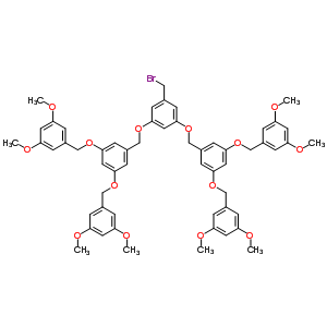 3,5-双[3,5-双(3,5-二甲氧基苄氧基)苄氧基]苄溴结构式_152811-37-5结构式