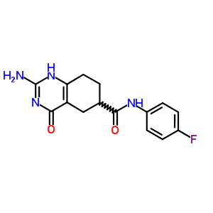2-氨基-n-(4-氟苯基)-3,4,5,6,7,8-六氢-4-氧代-6-喹唑啉羧酰胺结构式_1543-24-4结构式