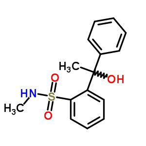 2-(1-羟基-1-苯基乙基)-N-甲基-苯磺酰胺结构式_15448-95-0结构式