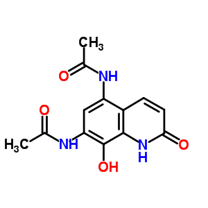 (8CI)-N,N-(1,2-二氢-8-羟基-2-氧代-5,7-喹啉二基)双-乙酰胺结构式_15450-75-6结构式
