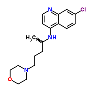 7-氯-n-[1-甲基-4-(4-吗啉)丁基]-4-喹啉胺结构式_15462-38-1结构式