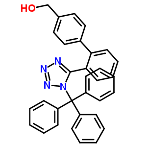 5-[4’-羟基甲基-(1,1’-联苯)-2-基]-2-三苯基甲基四唑结构式_154709-18-9结构式