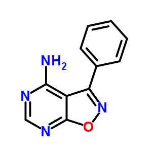 3-苯基-异噁唑并[5,4-d]嘧啶-4-胺结构式_15846-07-8结构式