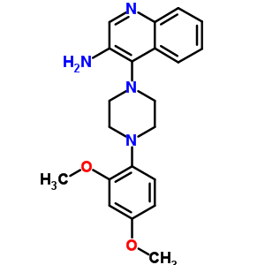 4-[4-(2,4-二甲氧基苯基)-1-哌嗪]-3-喹啉胺结构式_16018-10-3结构式