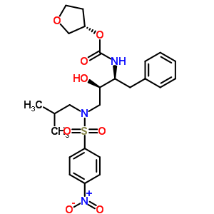 (3s)-四氢-3-呋喃酯[(1S,2r)-3-[[(4-硝基苯基)磺酰基](2-甲基丙基)氨基]-2-羟基-1-苯基甲基)丙基]氨基甲酸结构式_160231-69-6结构式