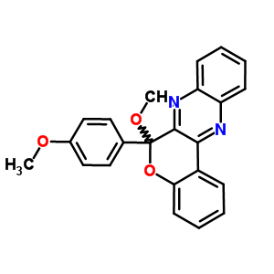 6-甲氧基-6-(4-甲氧基苯基)-6H-[1]苯并吡喃并[3,4-b]喹噁啉结构式_1603-43-6结构式