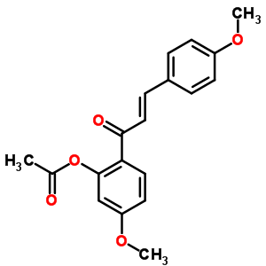 1-[2-(乙酰基氧基)-4-甲氧基苯基]-3-(4-甲氧基苯基)-2-丙烯-1-酮结构式_1623-58-1结构式