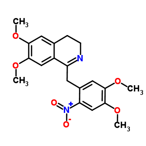 1-[(4,5-二甲氧基-2-硝基苯基)甲基]-3,4-二氢-6,7-二甲氧基-异喹啉结构式_16251-41-5结构式