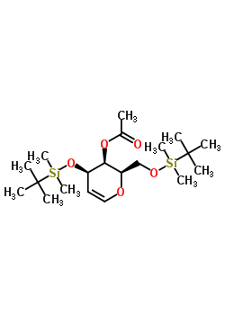 4-O-乙酰基-3,6-二-O-(叔丁基二甲基甲硅烷基)-D-半乳醛结构式_163381-38-2结构式