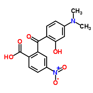 2’-羧基-4-二甲基氨基-2-羟基-5’-硝基二苯甲酮结构式_166442-40-6结构式