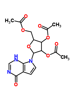 3,7-二氢-7-(2,3,5-三-o-乙酰基-b-d-呋核亚硝脲)-4H-吡咯并[2,3-d]嘧啶-4-酮结构式_16754-78-2结构式