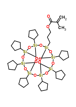 3-(3,5,7,9,11,13,15-七环戊基戊-环辛硅氧烷基)甲基丙烯酸丙酯结构式_169391-91-7结构式
