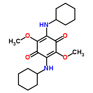 2,5-双(环己基氨基)-3,6-二甲氧基-2,5-环己二烯-1,4-二酮结构式_16950-75-7结构式
