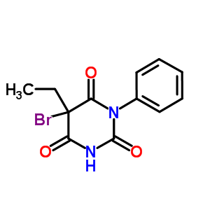 5-溴-5-乙基-1-苯基-嘧啶-2,4,6-三酮结构式_16951-16-9结构式