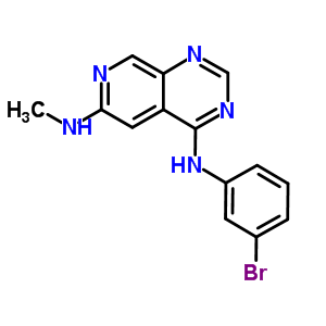 N4-(3-溴苯基)-N6-甲基-吡啶并[3,4-D]嘧啶-4,6-二胺结构式_171179-06-9结构式