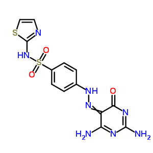 4-[2-(2,4-二氨基-6-氧代-嘧啶-5-基)肼基]-n-(1,3-噻唑-2-基)苯磺酰胺结构式_17174-59-3结构式