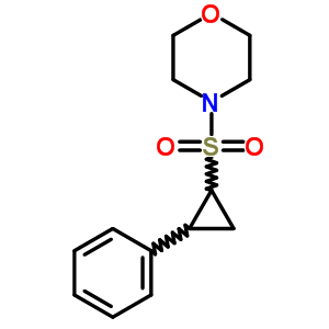 反式-(8CI,9CI)-4-[(2-苯基环丙基)磺酰基]-吗啉结构式_17299-25-1结构式