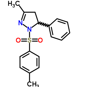 4,5-二氢-3-甲基-1-[(4-甲基苯基)磺酰基]-5-苯基-1H-吡唑结构式_17471-57-7结构式