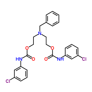 2-[苄基-[2-[(3-氯苯基)氨基甲酰氧基]乙基]氨基]-n-(3-氯苯基)氨基甲酸乙酯结构式_17683-79-3结构式