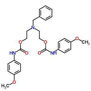 2-[苄基-[2-[(4-甲氧基苯基)氨基甲酰氧基]乙基]氨基]-n-(4-甲氧基苯基)氨基甲酸乙酯结构式_17683-82-8结构式