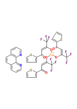 (1,10-菲咯啉)三[4,4,4-三氟-1-(2-噻吩基)-1,3-丁二酮]铕(III),结构式_17904-86-8结构式
