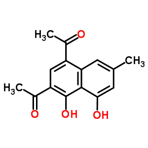 1-(4-乙酰基-1,8-二羟基-6-甲基-萘-2-基)乙酮结构式_1791-38-4结构式