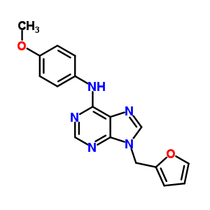 9-(2-Furylmethyl)-n-(4-methoxyphenyl)purin-6-amine Structure,17946-48-4Structure