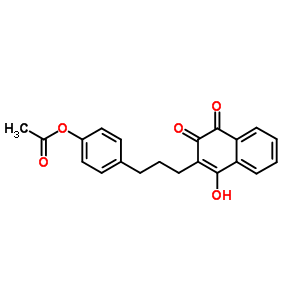 2-[3-[4-(乙酰基氧基)苯基]丙基]-3-羟基-1,4-萘二酮结构式_18093-50-0结构式