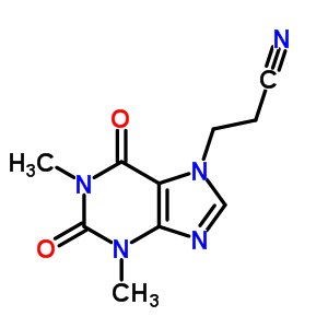3-(1,3-Dimethyl-2,6-dioxo-purin-7-yl)propanenitrile Structure,1811-38-7Structure