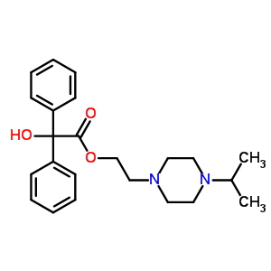 2-(4-丙烷-2-基哌嗪-1-基)乙基 2-羟基-2,2-二苯基-乙酸酯结构式_1811-60-5结构式