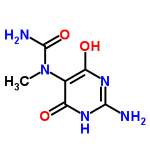 1-(2-氨基-4-羟基-6-氧代-1H-嘧啶-5-基)-1-甲基-脲结构式_1828-67-7结构式