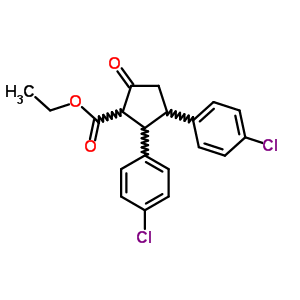 2,3-双(4-氯苯基)-5-氧代-环戊烷-1-羧酸乙酯式_0-06-4式