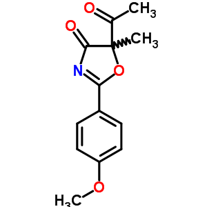 5-乙酰基-2-(4-甲氧基苯基)-5-甲基-1,3-噁唑-4-酮结构式_18354-43-3结构式
