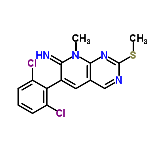6-(2,6-二氯苯基)-8-甲基-2-甲基磺酰基-8H-吡啶并[2,3-d]-嘧啶-7-胺结构式_185039-29-6结构式