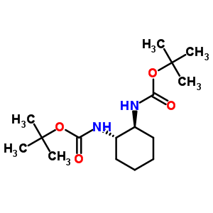 二(2-甲基-2-丙基)(1S,2S)-1,2-环己烷二基二氨基甲酸酯结构式_185854-61-9结构式