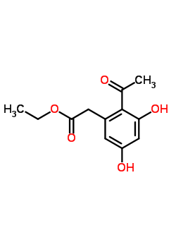 2-乙酰基-3,5-二羟基苯乙酸乙酯结构式_19054-27-4结构式