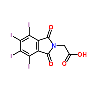 (4,5,6,7-Tetraiodo-1,3-dioxo-1,3-dihydro-2h-isoindol-2-yl)acetic acid Structure,19231-60-8Structure